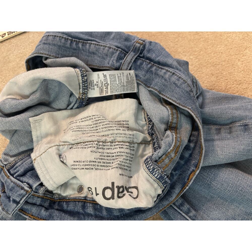 Vintage GAP Slim Crop Raw Hem Jeans Size 30 Tall - Picture 4 of 5